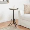 Grayson Lane Farmhouse Silver Iron Round End Table