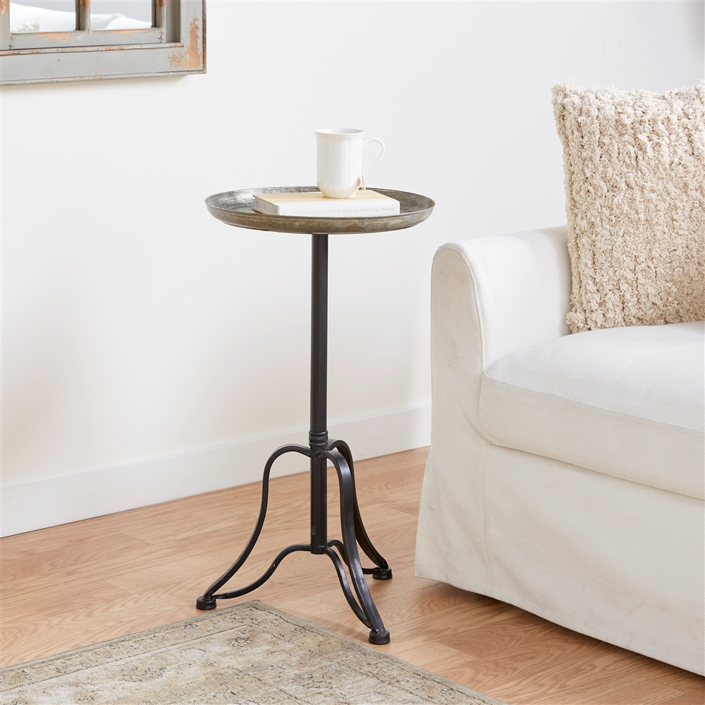 Grayson Lane Farmhouse Silver Iron Round End Table 1 Grayson Lane Farmhouse Silver Iron Round End Table