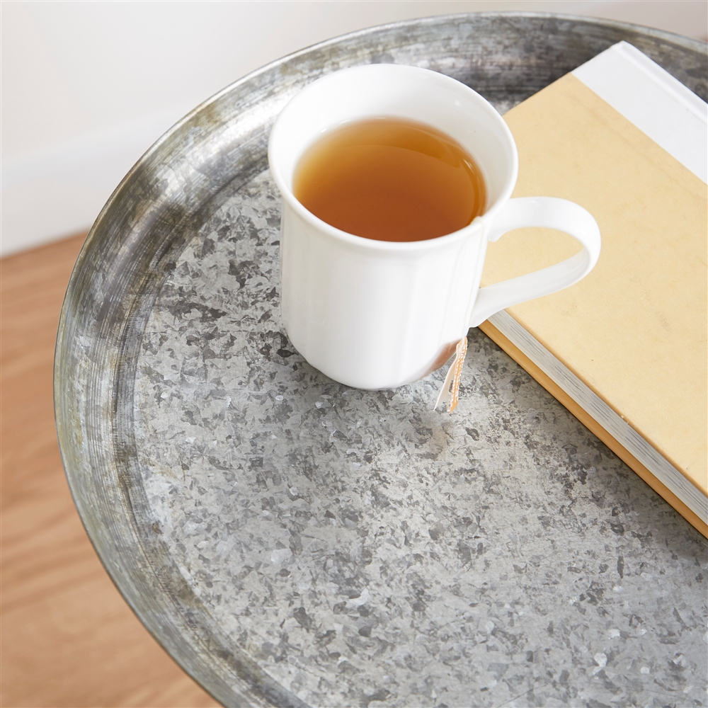 Grayson Lane Farmhouse Silver Iron Round End Table 2 Grayson Lane Farmhouse Silver Iron Round End Table - Image 2