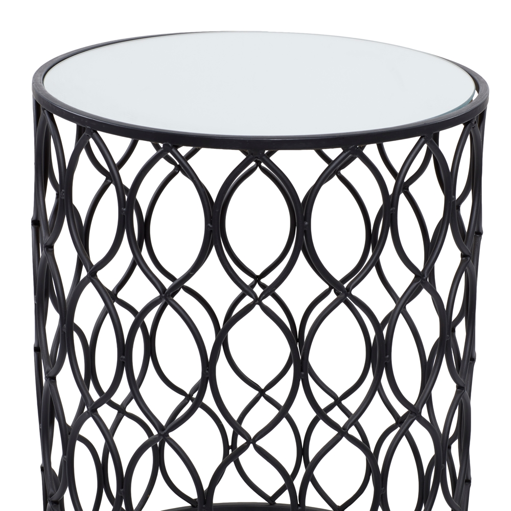Grayson Lane Contemporary Black Metal Round End Table 5 Grayson Lane Contemporary Black Metal Round End Table - Image 5