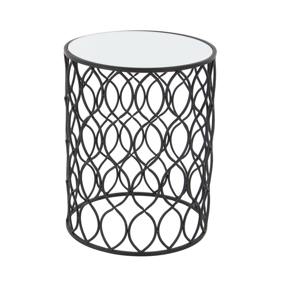 Grayson Lane Contemporary Black Metal Round End Table 4 Grayson Lane Contemporary Black Metal Round End Table - Image 4
