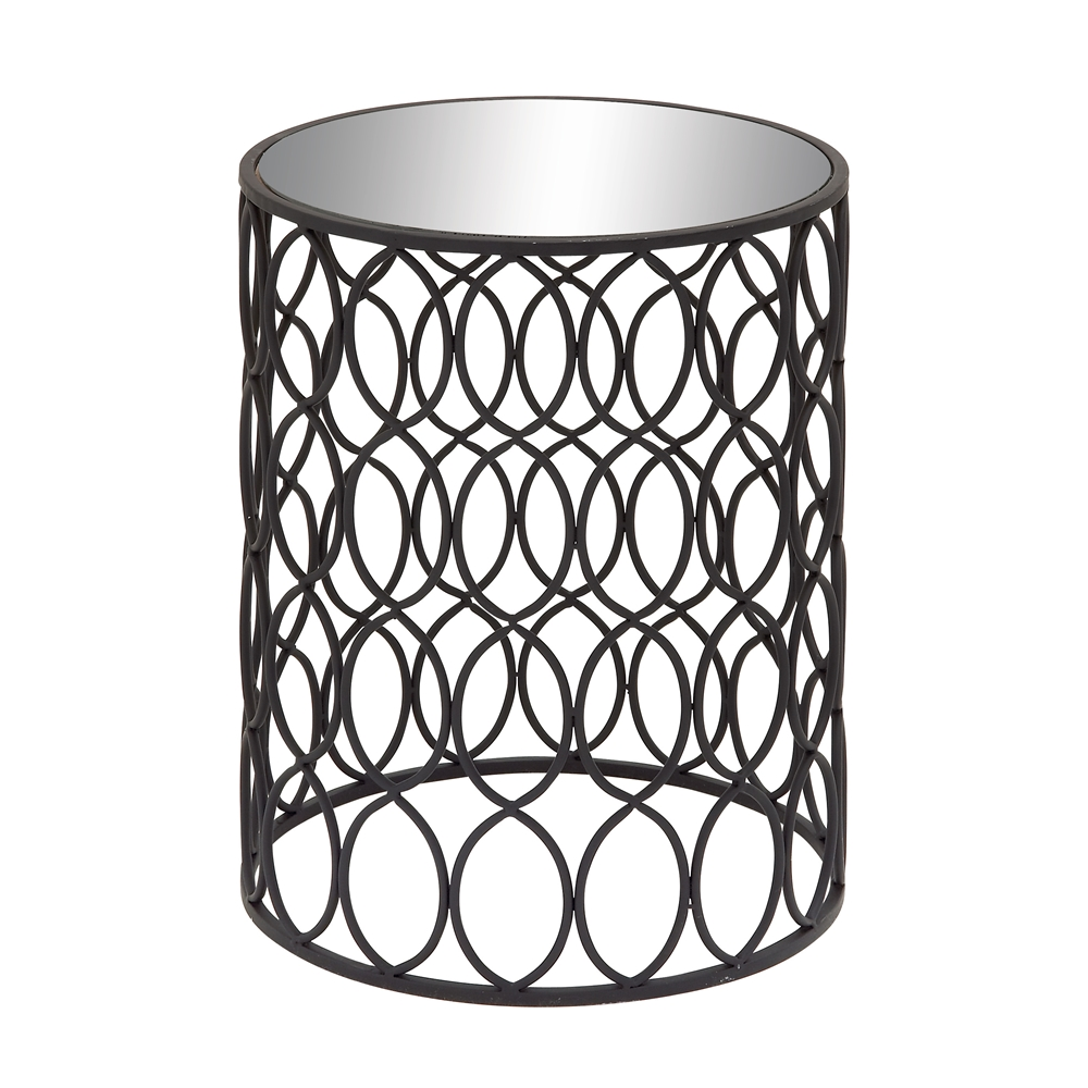 Grayson Lane Contemporary Black Metal Round End Table 2 Grayson Lane Contemporary Black Metal Round End Table - Image 2