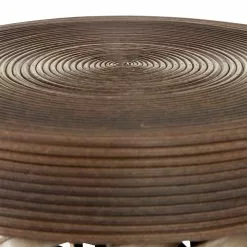 Grayson Lane Eclectic Brown Wood Round End Table -GRAYSON LANE SHOP 330857211 AlternateImage3