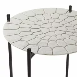 Grayson Lane Contemporary Silver/Black Aluminum Round Accent Table -GRAYSON LANE SHOP 330857212 AlternateImage3