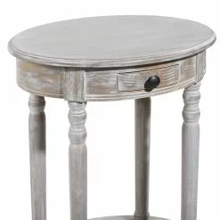 Grayson Lane Farmhouse Light Brown/Beige Wood Round End Table 11 Grayson Lane Farmhouse Light Brown/Beige Wood Round End Table -GRAYSON LANE SHOP 330857213 AlternateImage3