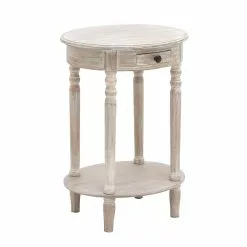 Grayson Lane Farmhouse Light Brown/Beige Wood Round End Table 9 Grayson Lane Farmhouse Light Brown/Beige Wood Round End Table -GRAYSON LANE SHOP 330857213 AlternateImage6