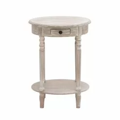 Grayson Lane Farmhouse Light Brown/Beige Wood Round End Table 8 Grayson Lane Farmhouse Light Brown/Beige Wood Round End Table -GRAYSON LANE SHOP 330857213 MainImage 001