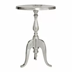 Grayson Lane Traditional Silver Aluminum Round End Table -GRAYSON LANE SHOP 330857225 MainImage 001