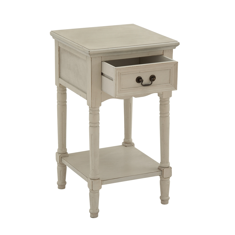 Grayson Lane Traditional Cream Wood Rectangular End Table 3 Grayson Lane Traditional Cream Wood Rectangular End Table - Image 3