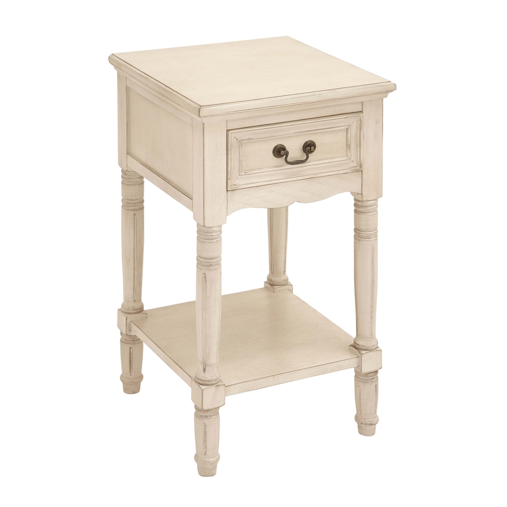 Grayson Lane Traditional Cream Wood Rectangular End Table 2 Grayson Lane Traditional Cream Wood Rectangular End Table - Image 2