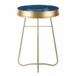 Grayson Lane Blue And Gold Metal Round End Table -GRAYSON LANE SHOP 330857230 AlternateImage5