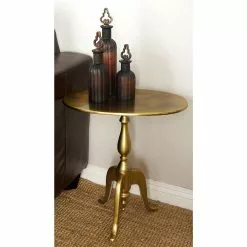 Grayson Lane Traditional Gold Metal Round End Table -GRAYSON LANE SHOP 330857236 AlternateImage1