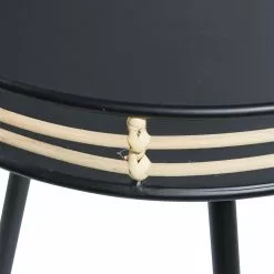 Grayson Lane Modern Black Metal Round End Table