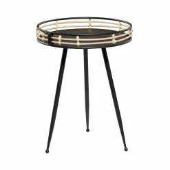Grayson Lane Modern Black Metal Round End Table -GRAYSON LANE SHOP 330857237 MainImage 001