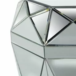 Grayson Lane Silver Mirror Octagon End Table