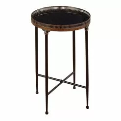 Grayson Lane Traditional Black Iron Round End Table -GRAYSON LANE SHOP 330857247 MainImage 001