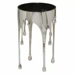 Grayson Lane Silver Aluminum Round Accent Table -GRAYSON LANE SHOP 330857257 MainImage 001