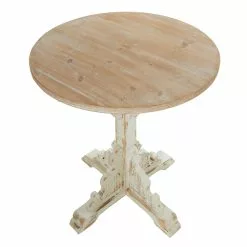Grayson Lane Farmhouse Off-White Wood Round End Table -GRAYSON LANE SHOP 330857262 AlternateImage5