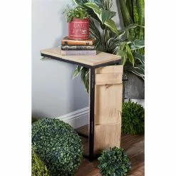 Grayson Lane Light Brown Wood Rectangular End Table