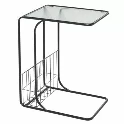 Grayson Lane Black Glass Rectangular End Table -GRAYSON LANE SHOP 330857268 MainImage 001