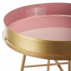 Grayson Lane Pink Metal Round End Table 6 Grayson Lane Pink Metal Round End Table -GRAYSON LANE SHOP 330857271 AlternateImage3