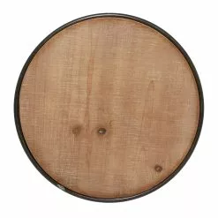 Grayson Lane Industrial Grey Wood Round End Table