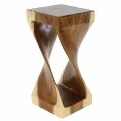 Grayson Lane Contemporary Brown Saur Wood Square Accent Table -GRAYSON LANE SHOP 330857287 MainImage 001