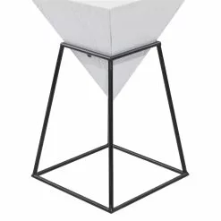Grayson Lane White And Black Metal/Wood Square End Table -GRAYSON LANE SHOP 330857291 AlternateImage3