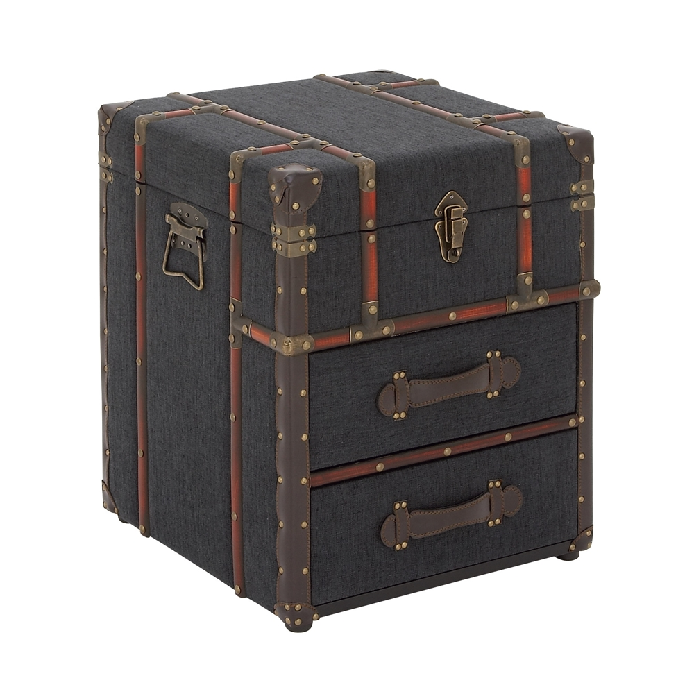 Grayson Lane Dark Blue Wood Rectangular End Table With 2 Drawers 6 Grayson Lane Dark Blue Wood Rectangular End Table With 2 Drawers - Image 6