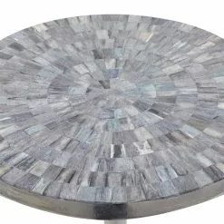 Grayson Lane Mother Of Pearl Silver Metal Round End Table 12 Grayson Lane Mother Of Pearl Silver Metal Round End Table -GRAYSON LANE SHOP 330857309 AlternateImage3