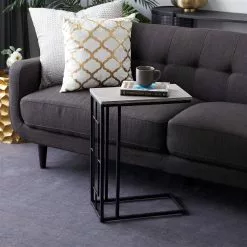 Grayson Lane Black Metal Rectangular End Table