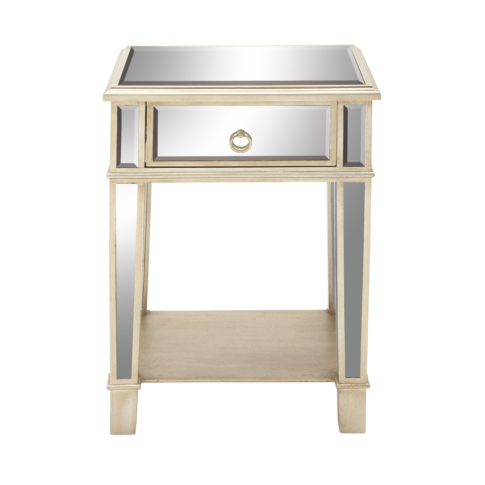 Grayson Lane Beige Mirror Square End Table 5 Grayson Lane Beige Mirror Square End Table - Image 5