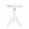 Grayson Lane Farmhouse White Wood Round Accent Table