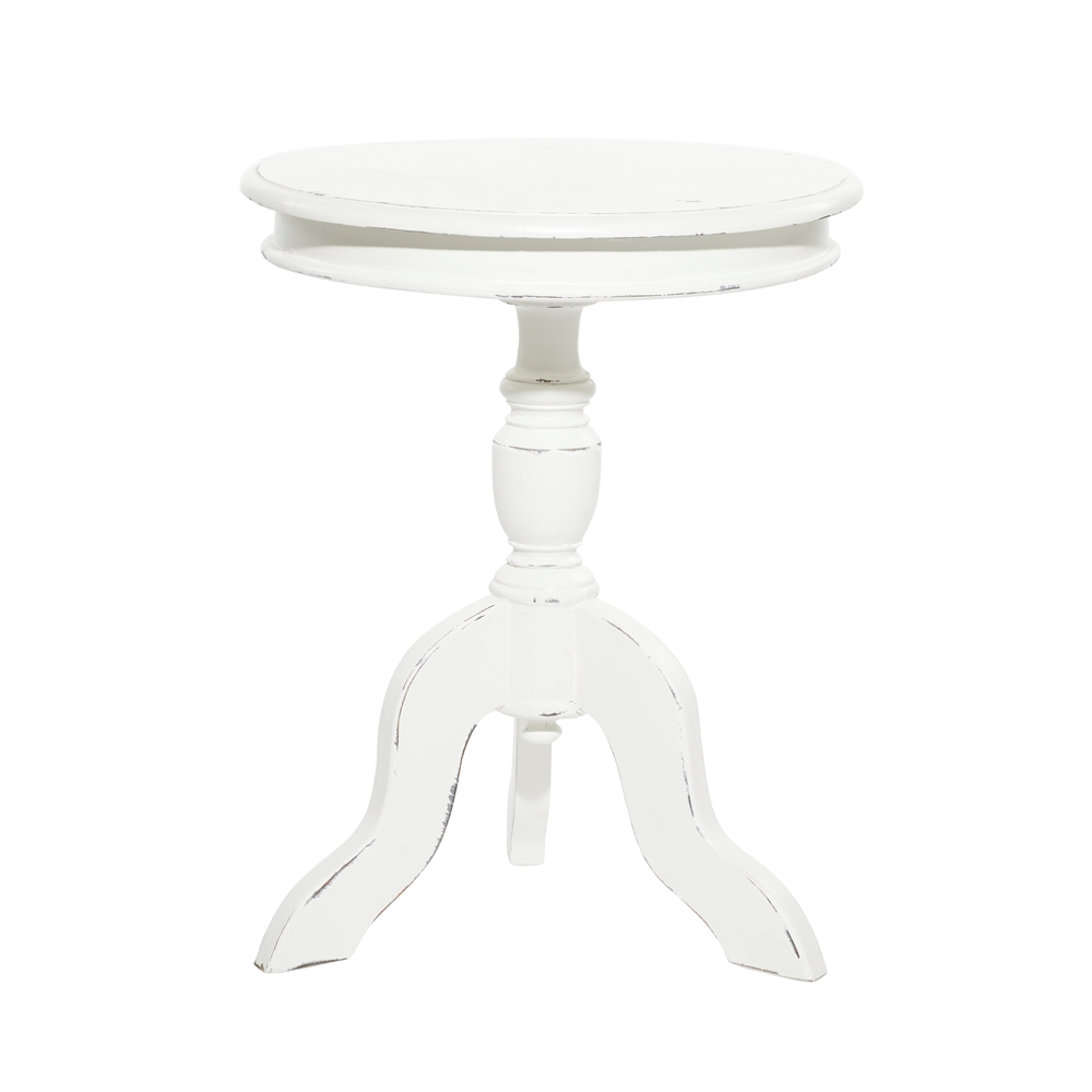 Grayson Lane Farmhouse White Wood Round Accent Table 1 Grayson Lane Farmhouse White Wood Round Accent Table