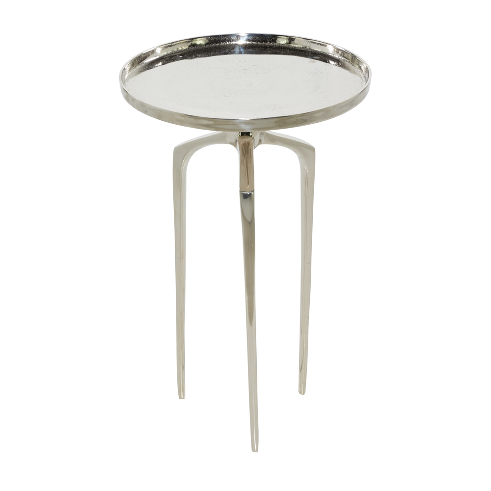 Grayson Lane Silver Metal Round End Table 1 Grayson Lane Silver Metal Round End Table