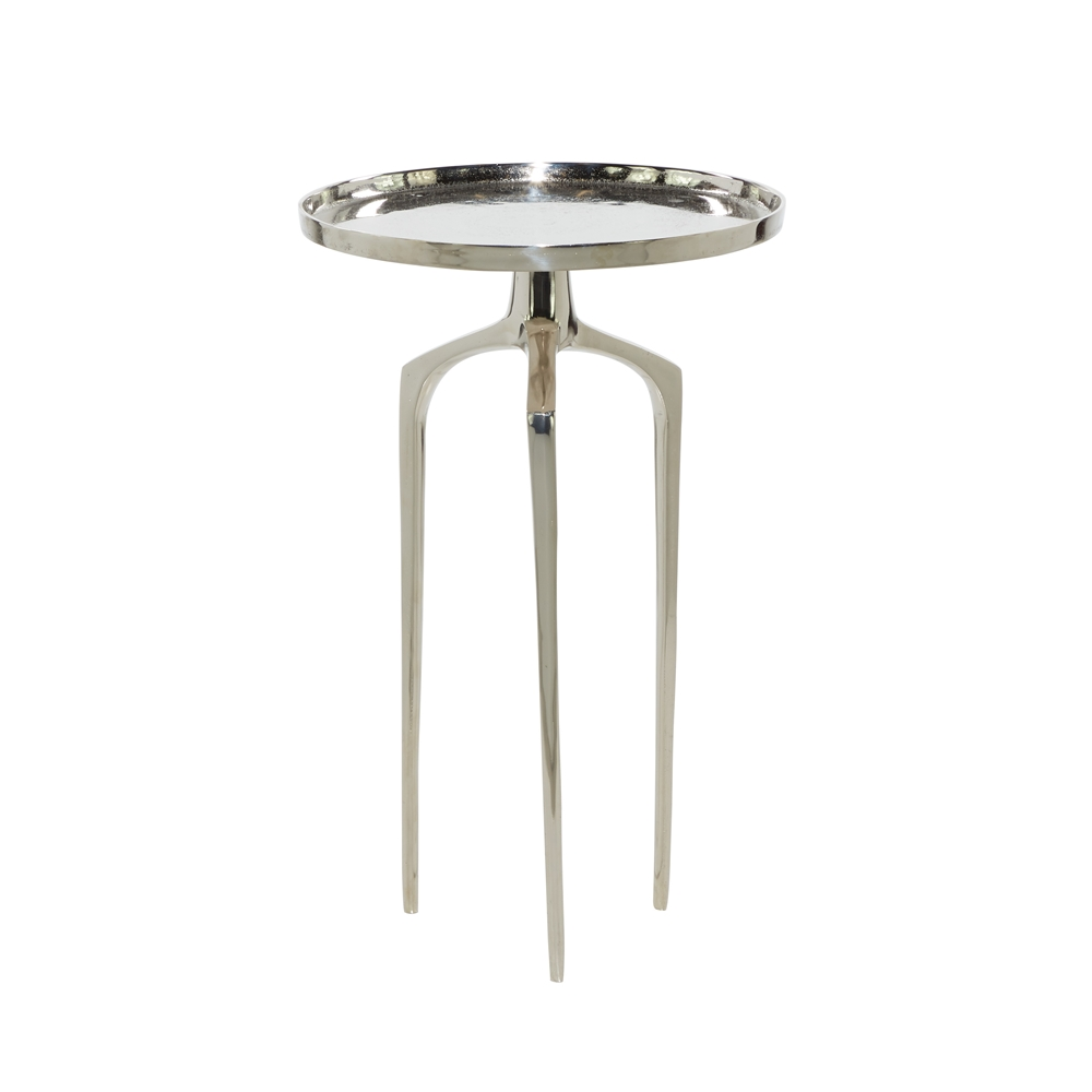 Grayson Lane Silver Metal Round End Table 2 Grayson Lane Silver Metal Round End Table - Image 2