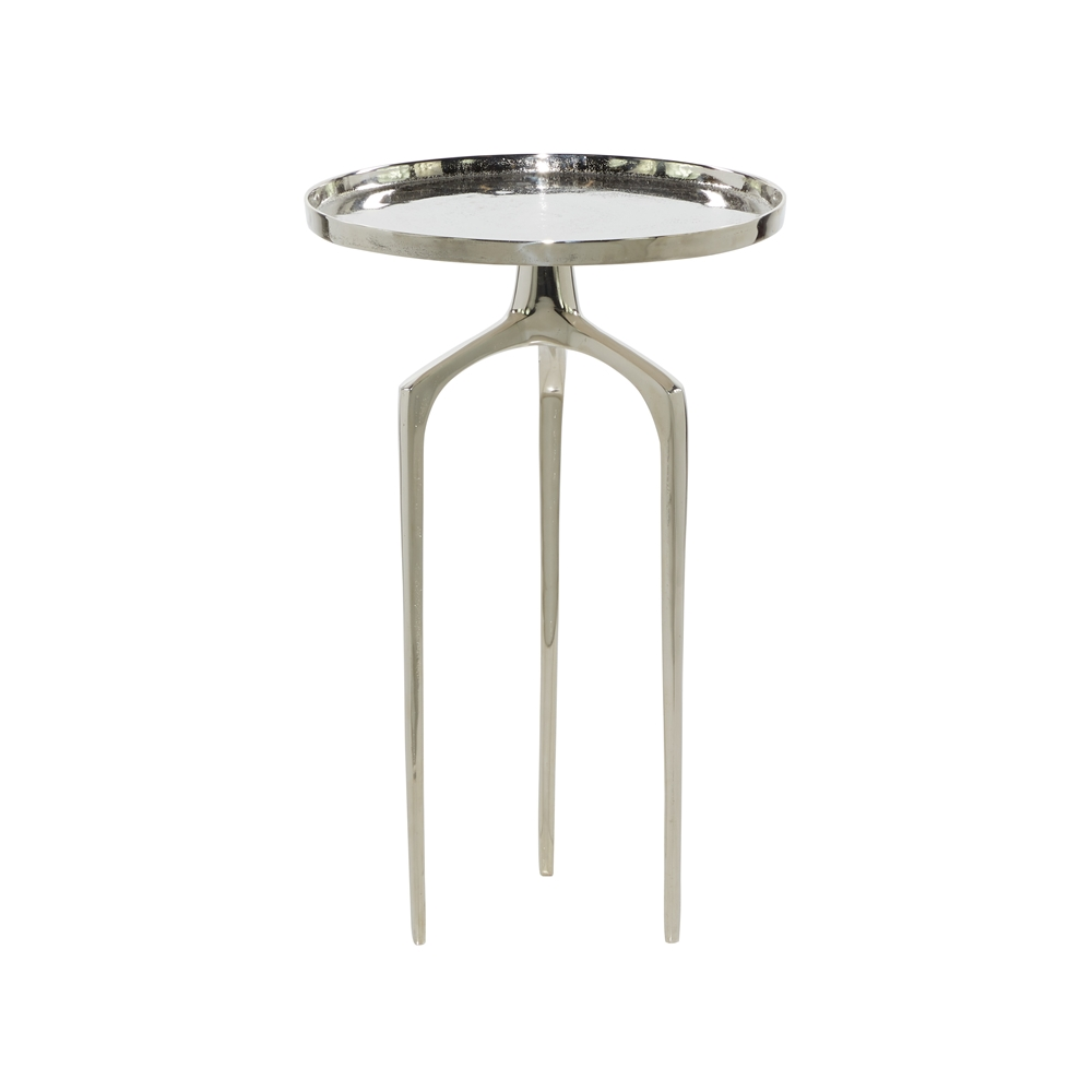 Grayson Lane Silver Metal Round End Table 3 Grayson Lane Silver Metal Round End Table - Image 3