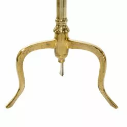 Grayson Lane White And Gold Granite/Marble Round End Table