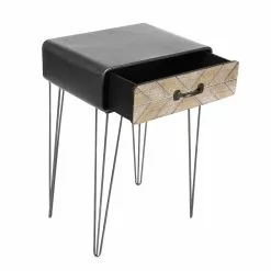 Grayson Lane Modern Black Metal Rectangular Accent Table
