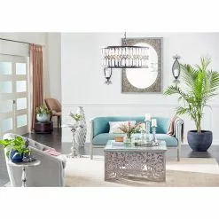 Grayson Lane Traditional Silver Aluminum Round Accent Table -GRAYSON LANE SHOP 330857334 AlternateImage8