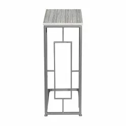 Grayson Lane Contemporary Grey Iron Rectangular End Table