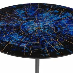 Grayson Lane Contemporary Blue Metal Round End Table -GRAYSON LANE SHOP 330857340 AlternateImage3