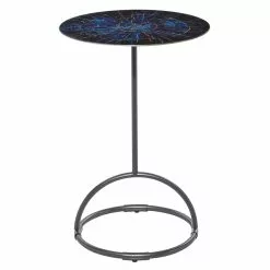 Grayson Lane Contemporary Blue Metal Round End Table -GRAYSON LANE SHOP 330857340 MainImage 001