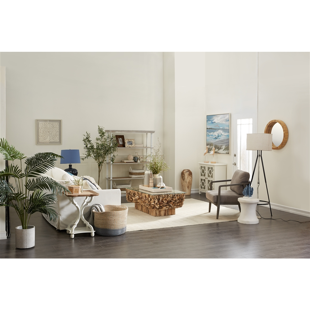 Grayson Lane Farmhouse White Wood Corner End Table 6 Grayson Lane Farmhouse White Wood Corner End Table - Image 6