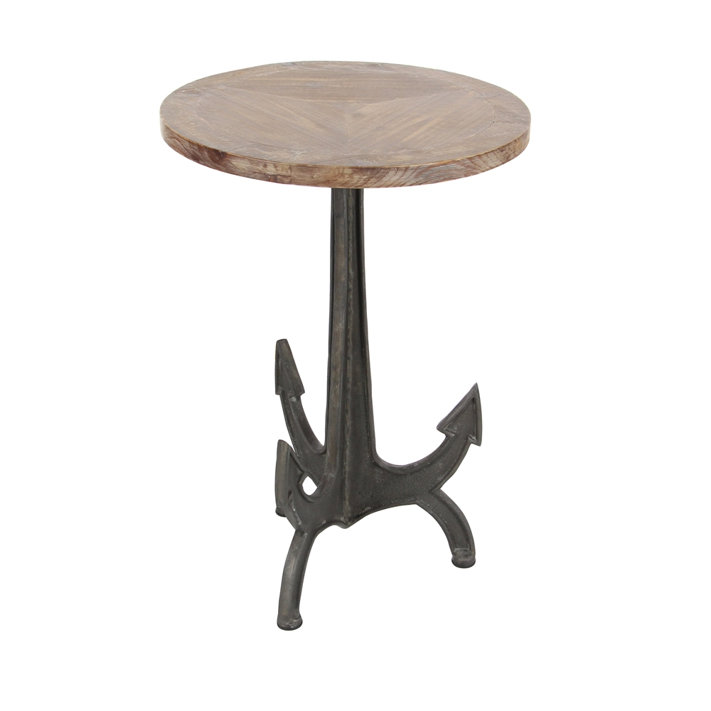 Grayson Lane Black Iron With Wood Round End Table 1 Grayson Lane Black Iron With Wood Round End Table