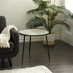 Grayson Lane Vintage Black Metal Round Accent Table