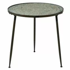Grayson Lane Vintage Black Metal Round Accent Table -GRAYSON LANE SHOP 330857345 MainImage 001