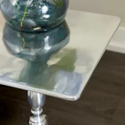Grayson Lane Traditional Silver Metal Square End Table -GRAYSON LANE SHOP 330857352 AlternateImage2