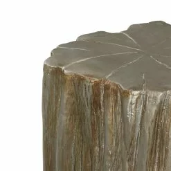 Grayson Lane Eclectic Gold Fibreglass Live Edge End Table