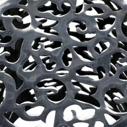 Grayson Lane Contemporary Silver Aluminum Round Stool -GRAYSON LANE SHOP 330857357 AlternateImage3